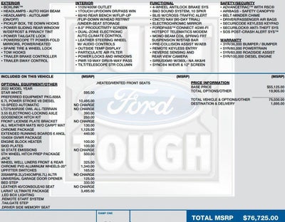 2022 Ford Super Duty F-250 SRW LARIAT 4WD Crew Cab 6.75' Box