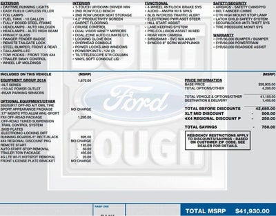2023 Ford Ranger XLT 4WD SuperCrew 5' Box