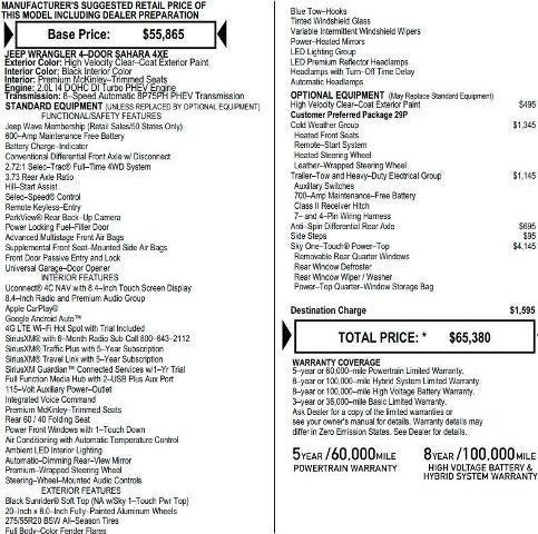 2023 Jeep Wrangler 4xe Sahara 4x4