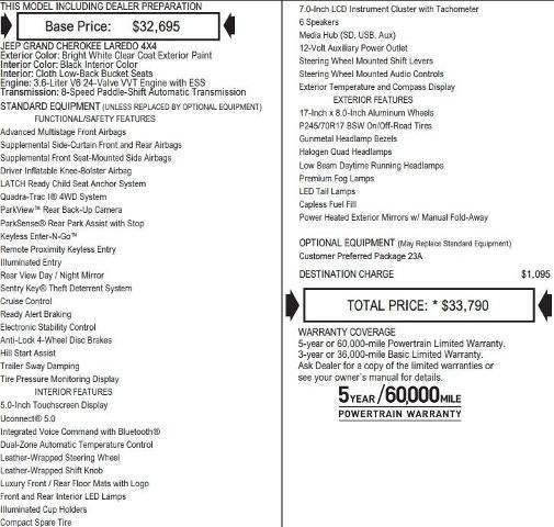 2017 Jeep Grand Cherokee Laredo 4x4