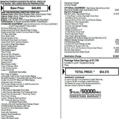 2022 RAM 1500 Big Horn 4x4 Crew Cab 5'7' Box