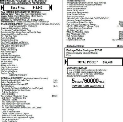 2020 RAM 1500 Big Horn 4x4 Crew Cab 5'7" Box