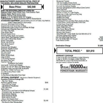 2020 RAM 1500 Big Horn 4x4 Crew Cab 5'7" Box