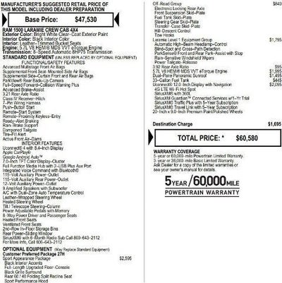 2021 RAM 1500 Laramie Crew Cab 4x4 5'7' Box