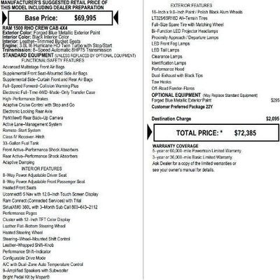 2026 RAM 1500 RHO Crew Cab 4x4 5'7' Box
