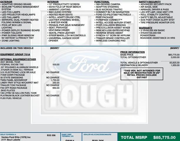 2021 Ford F-150 Platinum