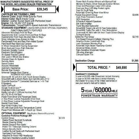 2023 Chrysler 300 Touring L