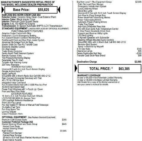 2026 RAM 2500 Big Horn Crew Cab 4x4 6'4' Box