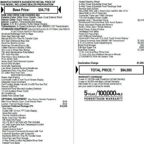 2024 RAM 3500 Chassis Tradesman/SLT/Laramie/Limited