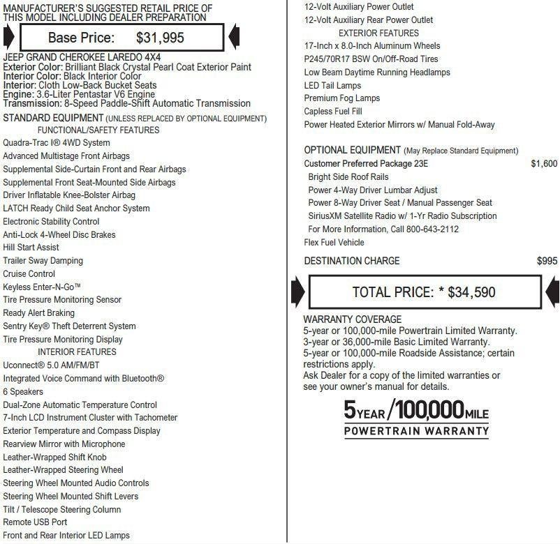 2015 Jeep Grand Cherokee Laredo