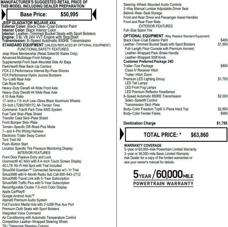 2023 Jeep Gladiator Mojave 4x4
